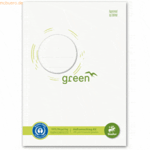 5 x Staufen Heftumschlag Green Karton 150g/qm A5 weiß