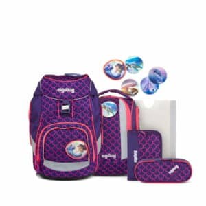 Ergobag Schulrucksack Pack Set 6tlg. Lumi Edition PerlentauchBär Lila