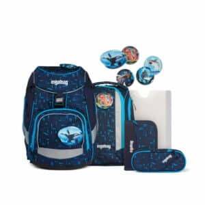 Ergobag Schulrucksack Pack Set 6tlg. Lumi Edition TiefseetauchBär Blau