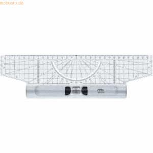 M+R Roll-Lineal 30cm Acrylgals Winkelmesser Lupe